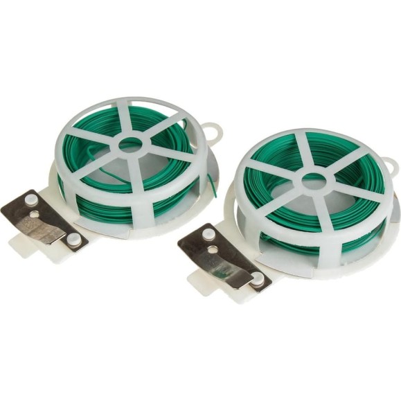 Подвязочная проволока Greengo 20 м, 2 шт., зеленая 150818 Подвязочная проволока Greengo 20 м, 2 шт., зеленая 150818