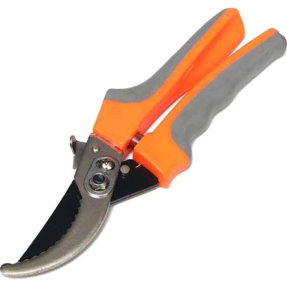 Секатор Greengo 9", 23 см, рукоять оражнжево-серый пластик 3028464