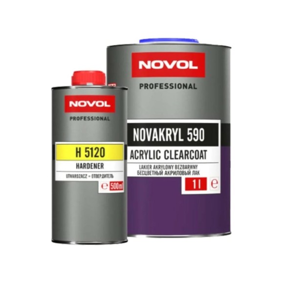 Акриловый лак с керамическими добавками NOVOL Novakryl 590 2К бесцветный, 1 л, с отвердителем 38091-35631 Акриловый лак с керамическими добавками NOVOL Novakryl 590 2К бесцветный, 1 л, с отвердителем 38091-35631