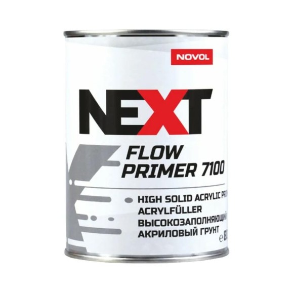 Акриловый грунт + отвердитель NOVOL NEXT FLOW 7100 высокозаполняющий, 4+1, серый, банка 800 мл 90888-90899 Акриловый грунт + отвердитель NOVOL NEXT FLOW 7100 высокозаполняющий, 4+1, серый, банка 800 мл 90888-90899