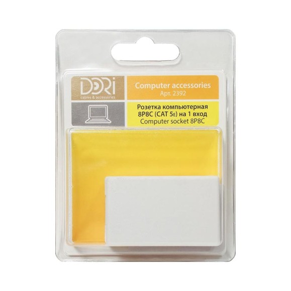 Компьютерная розетка DORI 8P8C на 1 вх. Cat5е 2392