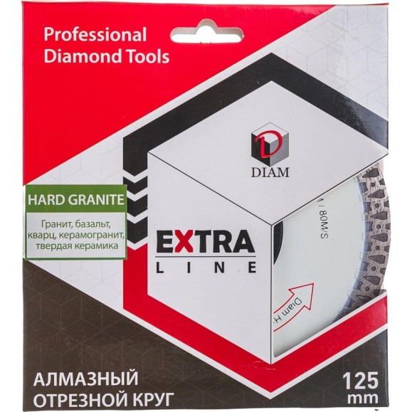 Диск алмазный отрезной Т-тип Diam 125x1,2x10x22,2 Твердая керамика Диск алмазный отрезной Т-тип Diam 125x1,2x10x22,2 Твердая керамика
