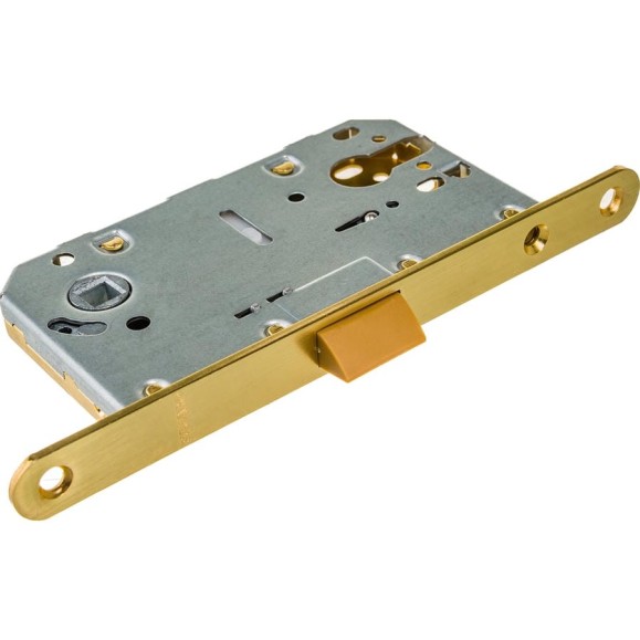 Межкомнатный замок под цилиндр Fuaro PLASTIC P85C-50 SG матовое золото 33629