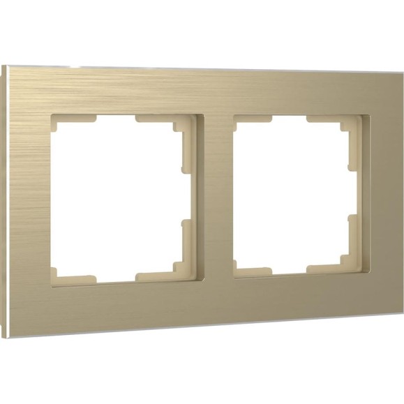 Рамка на 2 поста WERKEL W0021711 Aluminium шампань a052313 Рамка на 2 поста WERKEL W0021711 Aluminium шампань a052313