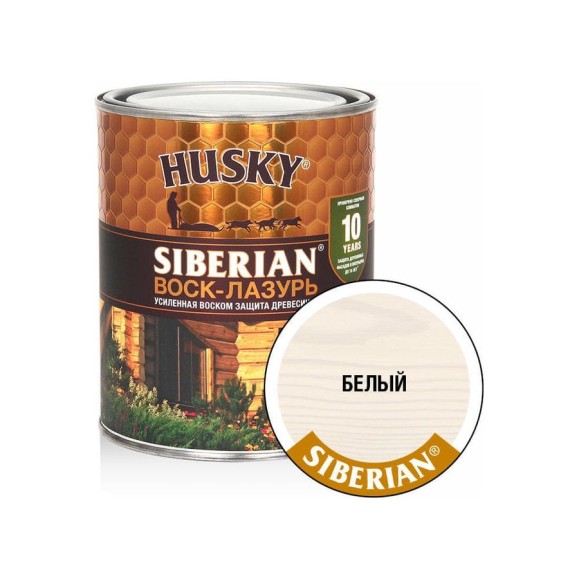 Воск-Лазурь HUSKY SIBERIAN белый 0,9 л 29980 Воск-Лазурь HUSKY SIBERIAN белый 0,9 л 29980