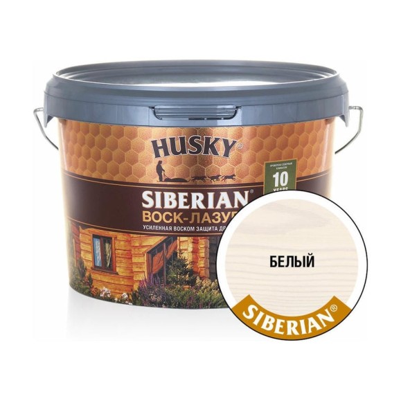 Воск-Лазурь HUSKY SIBERIAN белый 2,5 л 29995 Воск-Лазурь HUSKY SIBERIAN белый 2,5 л 29995