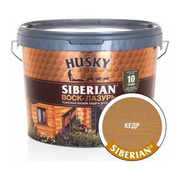 Воск-Лазурь HUSKY SIBERIAN кедр 9 л 30011 Воск-Лазурь HUSKY SIBERIAN кедр 9 л 30011