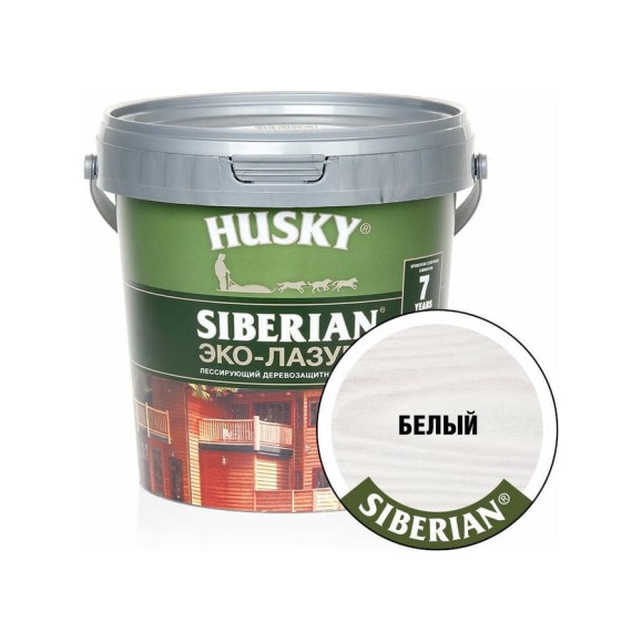 Эко-лазурь HUSKY белый 0,9 л 25166