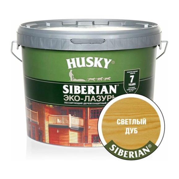 Эко-лазурь HUSKY светлый дуб 9 л 25225 Эко-лазурь HUSKY светлый дуб 9 л 25225
