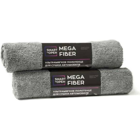 Ультрамягкая салфетка-полотенце для сушки авто Smart Open Mega Fiber микрофибра 60х80, 510 г/м, набор 2 шт. НБ160319 Ультрамягкая салфетка-полотенце для сушки авто Smart Open Mega Fiber микрофибра 60х80, 510 г/м, набор 2 шт. НБ160319