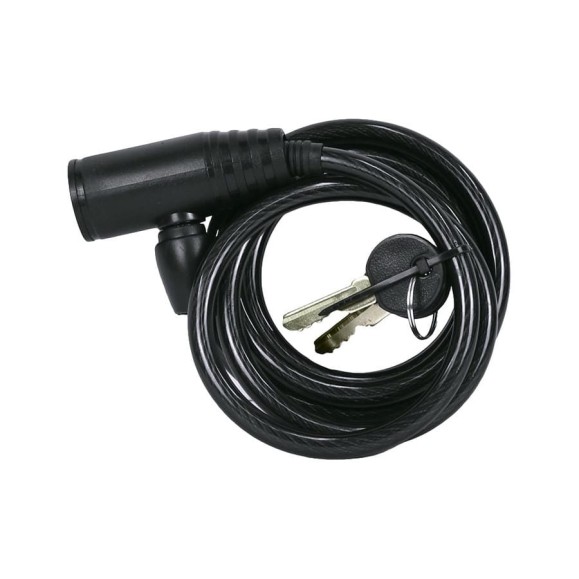 Противоугонный замок JOY KIE JK-102.104 8 (180 см; трос в оплетке; 2 ключа; черный) H000008005 Противоугонный замок JOY KIE JK-102.104 8 (180 см; трос в оплетке; 2 ключа; черный) H000008005