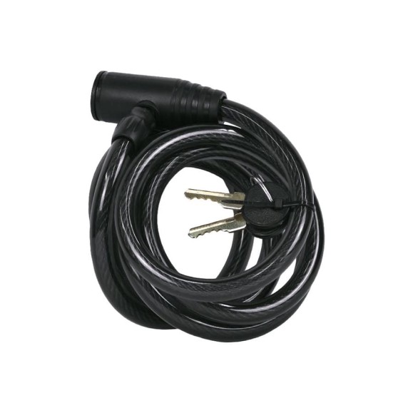 Противоугонный замок JOY KIE JK102-102 (12x1800 мм; трос в оплетке; 2 ключа; черный) H000008000 Противоугонный замок JOY KIE JK102-102 (12x1800 мм; трос в оплетке; 2 ключа; черный) H000008000