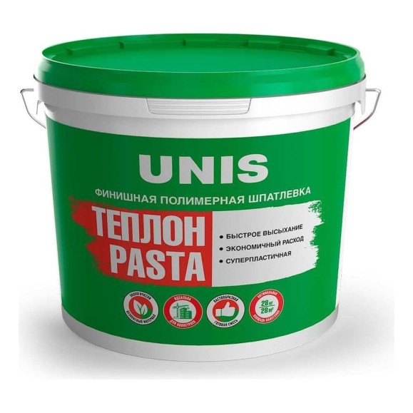 Полимерная шпатлевка UNIS Pasta Теплон готовая, 15 кг 11606721 4607005184894