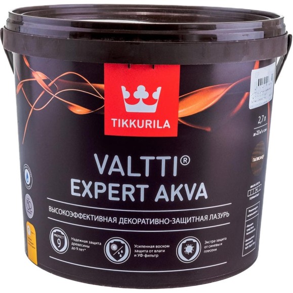 Антисептик для дерева Tikkurila Valtti Expert Akva палисандр 2,7 л 48446 700009596 Антисептик для дерева Tikkurila Valtti Expert Akva палисандр 2,7 л 48446 700009596