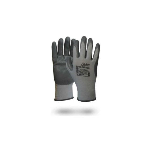 Нейлоновые перчатки с нитриловым покрытием Armprotect, белый/серый, р.9 3500/NN100 4631161387745 Нейлоновые перчатки с нитриловым покрытием Armprotect, белый/серый, р.9 3500/NN100 4631161387745