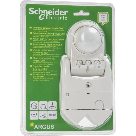 Наружный датчик движения Systeme Electric Argus Standard 360 IP55 блистер SE CCTR1PA08 Наружный датчик движения Systeme Electric Argus Standard 360 IP55 блистер SE CCTR1PA08