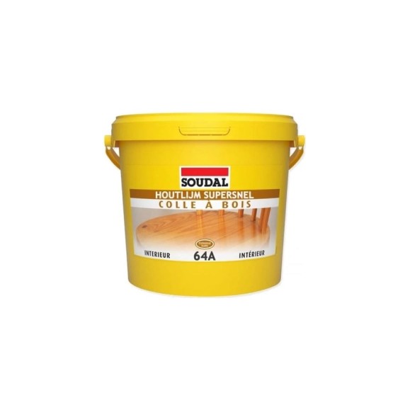 Быстросохнущий клей для дерева Soudal 64А (на основе ПВА дисперсии; 5 кг; D2) 100052 Быстросохнущий клей для дерева Soudal 64А (на основе ПВА дисперсии; 5 кг; D2) 100052
