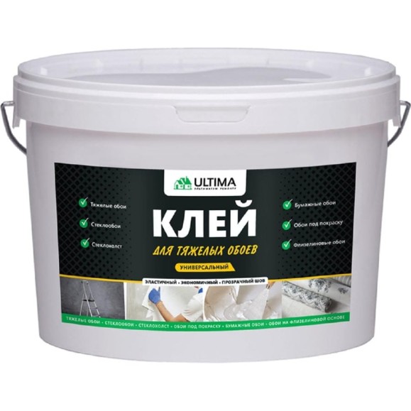 Обойный клей для флизелиновых и бумажных обоев ULTIMA 10 кг ULTAWP10 Обойный клей для флизелиновых и бумажных обоев ULTIMA 10 кг ULTAWP10