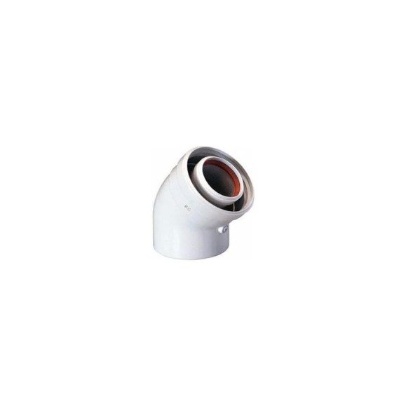 Коаксиальный отвод Baxi полипропиленовый 45, диаметр 60/100 мм HT KHG71405981-