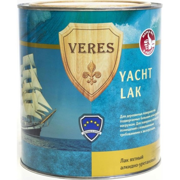 Яхтный лак VERES алкидно-уретановый, матовый, 2.5 л 219814 Яхтный лак VERES алкидно-уретановый, матовый, 2.5 л 219814