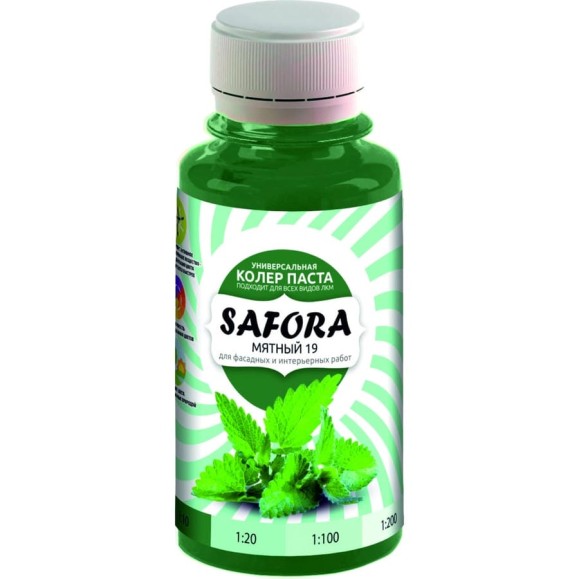 Колеровочная паста SAFORA мятный 100 мл 19 Колеровочная паста SAFORA мятный 100 мл 19
