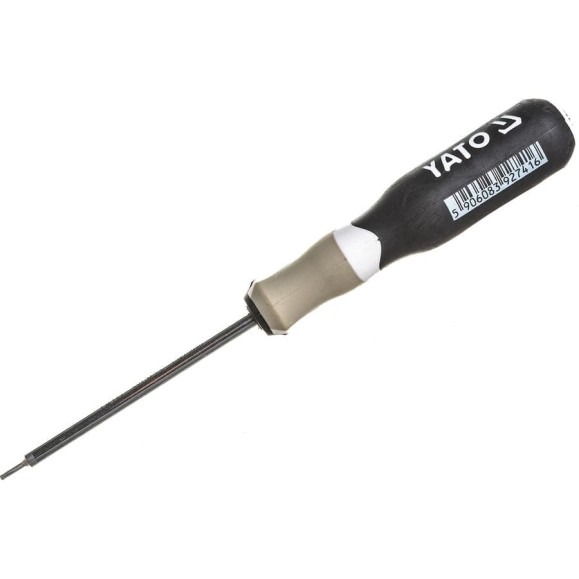 Отвертка YATO TORX Т5 х 75мм SVCM55 резиновая ручка YT-2741 Отвертка YATO TORX Т5 х 75мм SVCM55 резиновая ручка YT-2741