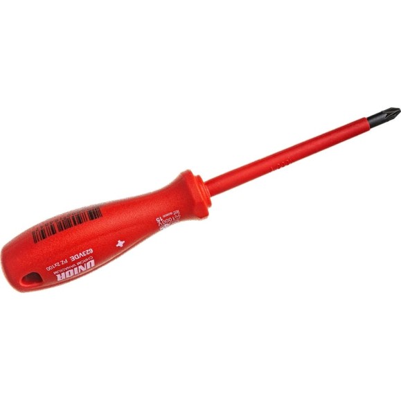 Крестовая отвертка Unior VDE 1000V PZ 2x100 мм 3838909164847 Крестовая отвертка Unior VDE 1000V PZ 2x100 мм 3838909164847