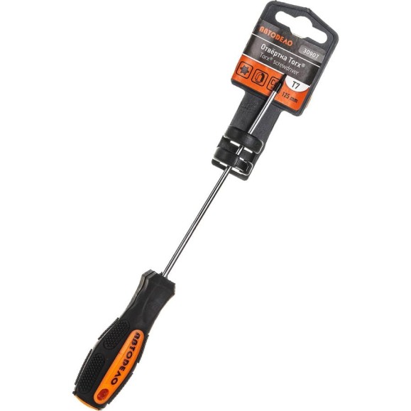 Отвертка TORX T7x125мм на держателе АвтоDело 30907 13212 Отвертка TORX T7x125мм на держателе АвтоDело 30907 13212