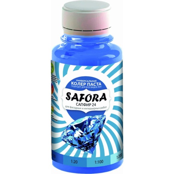 Колеровочная паста SAFORA сапфир 100 мл 24 Колеровочная паста SAFORA сапфир 100 мл 24