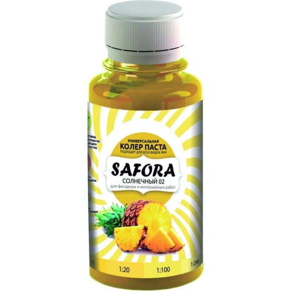 Колеровочная паста SAFORA солнечный 100 мл 02 Колеровочная паста SAFORA солнечный 100 мл 02
