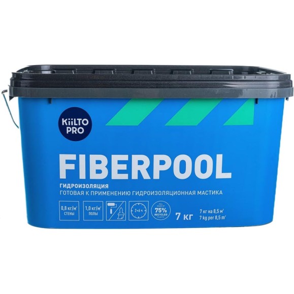 Гидроизоляционная мастика KIILTO Fiberpool 7 кг T3723.300 Гидроизоляционная мастика KIILTO Fiberpool 7 кг T3723.300