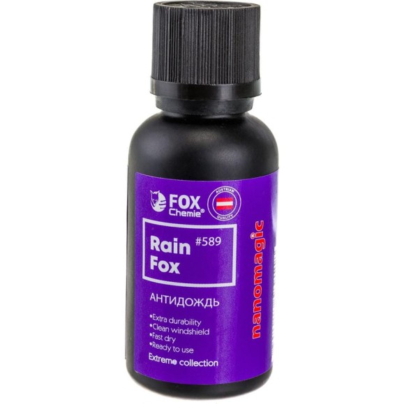Антидождь для стекол Fox chemie rain fox 30 мл 589 Антидождь для стекол Fox chemie rain fox 30 мл 589