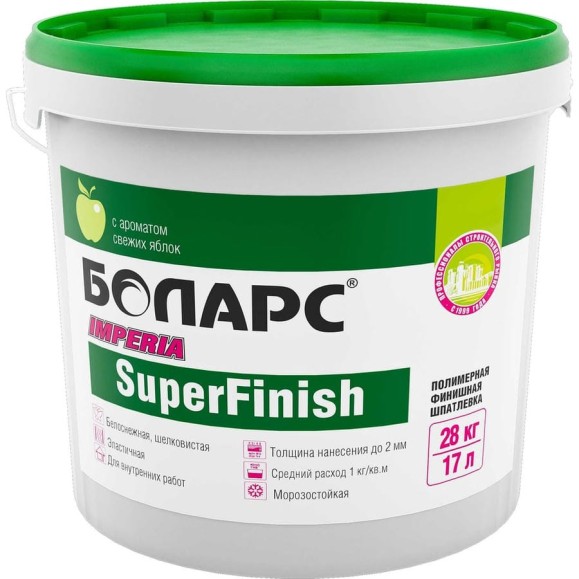 Готовая шпатлевка БОЛАРС IMPERIA SUPER FINISH 28 кг 00000037844 Готовая шпатлевка БОЛАРС IMPERIA SUPER FINISH 28 кг 00000037844