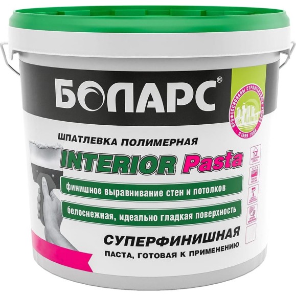 Шпатлевка БОЛАРС INTERIOR PASTA 28 кг 00000039416 Шпатлевка БОЛАРС INTERIOR PASTA 28 кг 00000039416