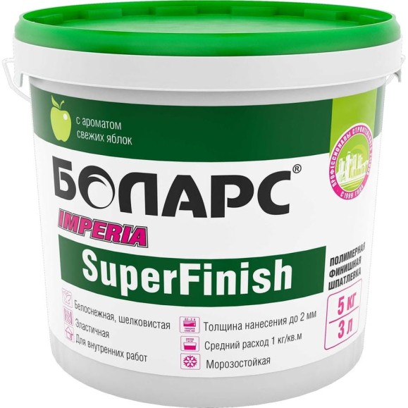 Готовая шпатлевка БОЛАРС IMPERIA SUPER FINISH 5 кг 00000037842 Готовая шпатлевка БОЛАРС IMPERIA SUPER FINISH 5 кг 00000037842