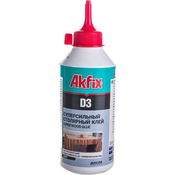 Клей ПВА Akfix D3, 500 гр AS3242 Клей ПВА Akfix D3, 500 гр AS3242