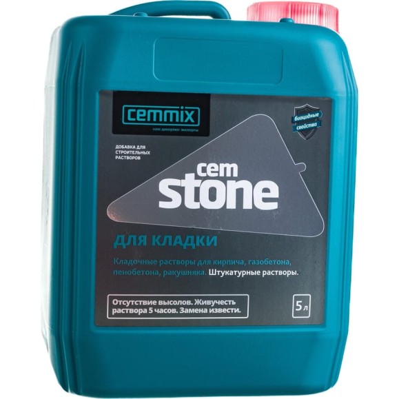 Добавка Cemmix CemStone для кладочных растворов 5 л 206782 Добавка Cemmix CemStone для кладочных растворов 5 л 206782