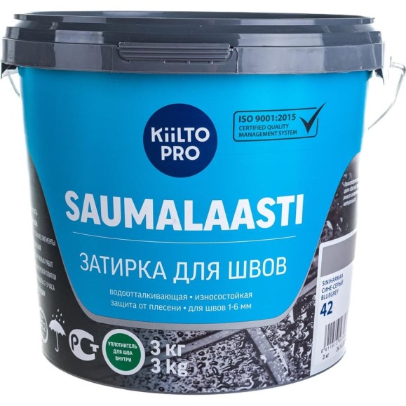 Затирка KIILTO Saumalaasti 42, 3 кг, сине-серый T3567.003 Затирка KIILTO Saumalaasti 42, 3 кг, сине-серый T3567.003