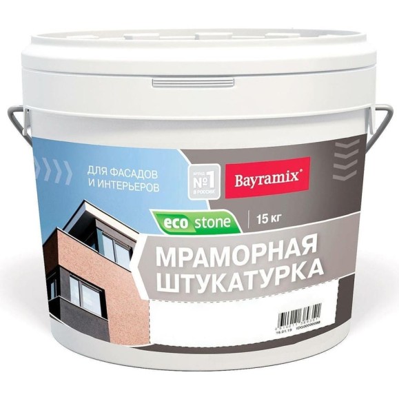 Мраморная штукатурка Bayramix BAY EcoStone 976 15 кг BMES-976-K Мраморная штукатурка Bayramix BAY EcoStone 976 15 кг BMES-976-K