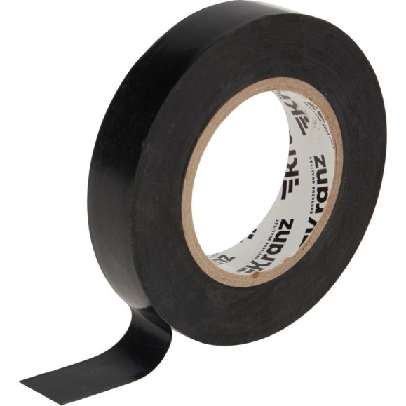 Изолента ПВХ KRANZ 0,13х15 мм, 25 м, черная KR-09-2106