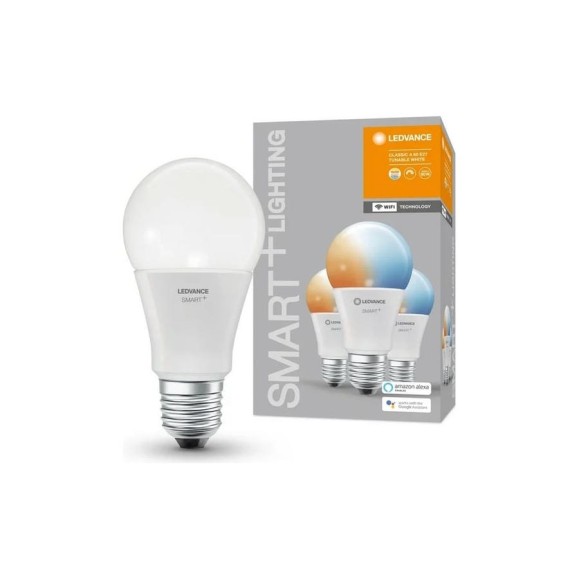 Умная WiFi лампа LEDVANCE Х3 SMART+ WiFi Classic Tunable White 60 9 W/2700…6500K E27 (x3) 4058075485730 Умная WiFi лампа LEDVANCE Х3 SMART+ WiFi Classic Tunable White 60 9 W/2700…6500K E27 (x3) 4058075485730