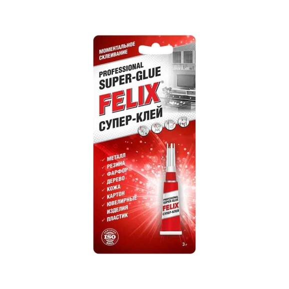 Супер-клей FELIX 3 г 411040065 Супер-клей FELIX 3 г 411040065