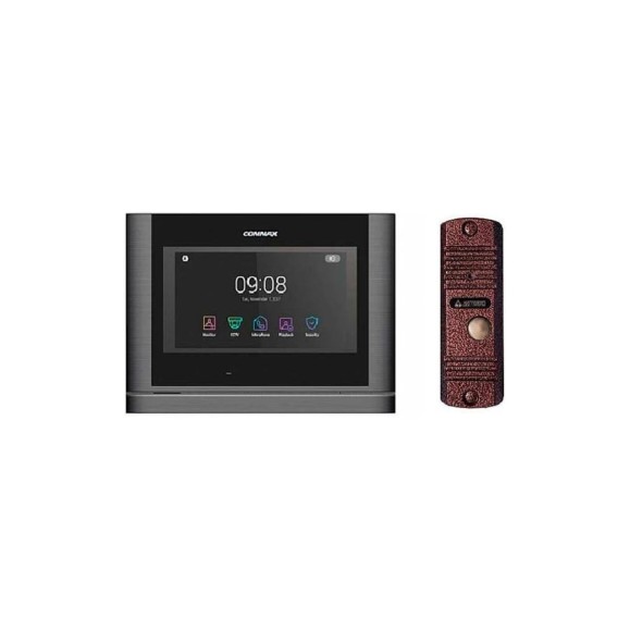Комплект видеодомофона и вызывной панели COMMAX CDV-704MF(DarksilverBlackS)/AVC305 Комплект видеодомофона и вызывной панели COMMAX CDV-704MF(DarksilverBlackS)/AVC305
