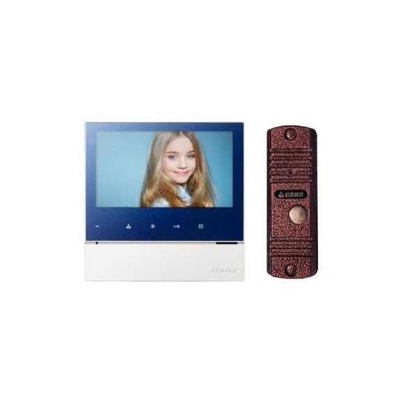 Комплект видеодомофона и вызывной панели COMMAX CDV-70H2(Blue)/AVC305 Комплект видеодомофона и вызывной панели COMMAX CDV-70H2(Blue)/AVC305