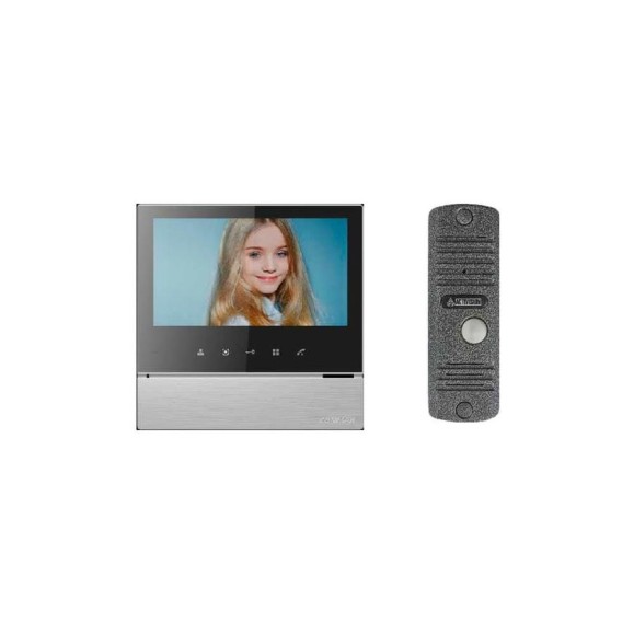 Комплект видеодомофона и вызывной панели COMMAX CDV-70H2(SilverBlackSmog)/AVC305S