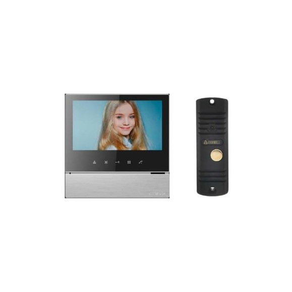 Комплект видеодомофона и вызывной панели COMMAX CDV-70H2(SilverBlackSmog)/AVC305B