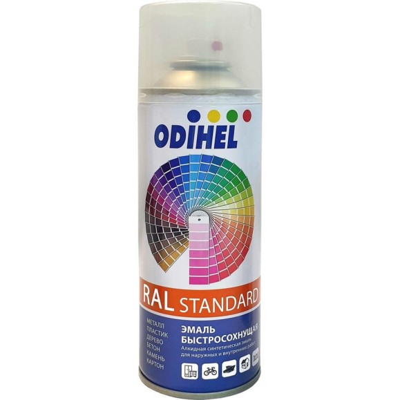 Алкидная аэрозольная эмаль ODIHEL RAL3003 рубиново-красный, 520 мл RAL3003A Алкидная аэрозольная эмаль ODIHEL RAL3003 рубиново-красный, 520 мл RAL3003A