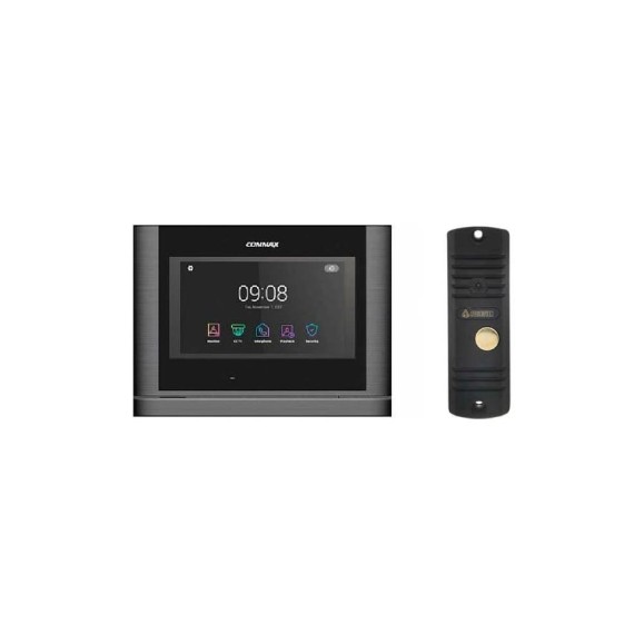 Комплект видеодомофона и вызывной панели COMMAX CDV-70MF(DarksilverBlackSmog)/AVC305B CDV-70MF(DarksilBS)/AVC305B