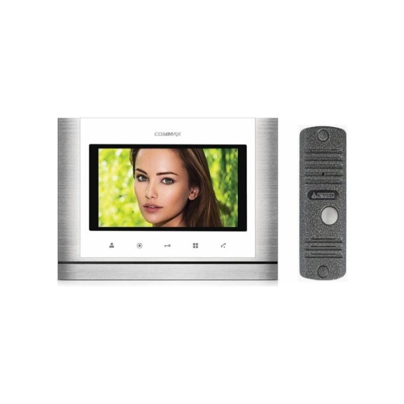 Комплект видеодомофона и вызывной панели COMMAX CDV-70M(WhiteMetalo)/AVC305S