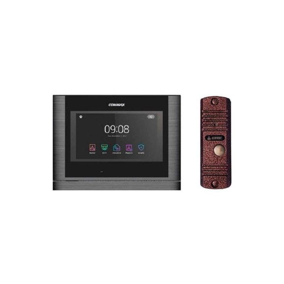 Комплект видеодомофона и вызывной панели COMMAX CMV-70MX(DarksilverBlackSmog)/AVC305 Комплект видеодомофона и вызывной панели COMMAX CMV-70MX(DarksilverBlackSmog)/AVC305